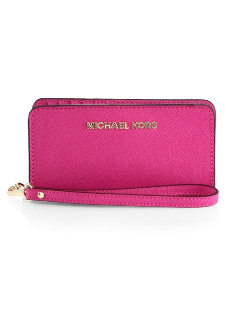 pink michael kors wristlet|michael kors wristlet outlet.